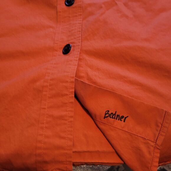 Lauren Ralph Lauren Shirt Women Small Orange Button Up Long Sleeve Pockets Logo - Picture 5 of 8